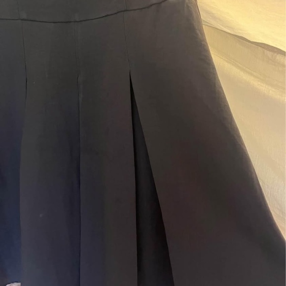 Modcloth 60s Style Slate Grey Box Pleat Dress with Mesh Inserts In Bodice and Ed - Picture 5 of 6